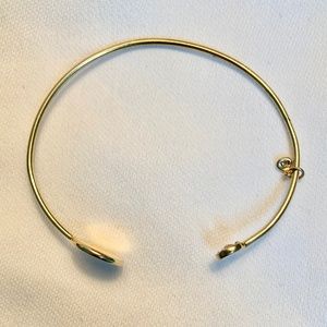 Bangle "K" Cuff Gold Tone Bracelet
